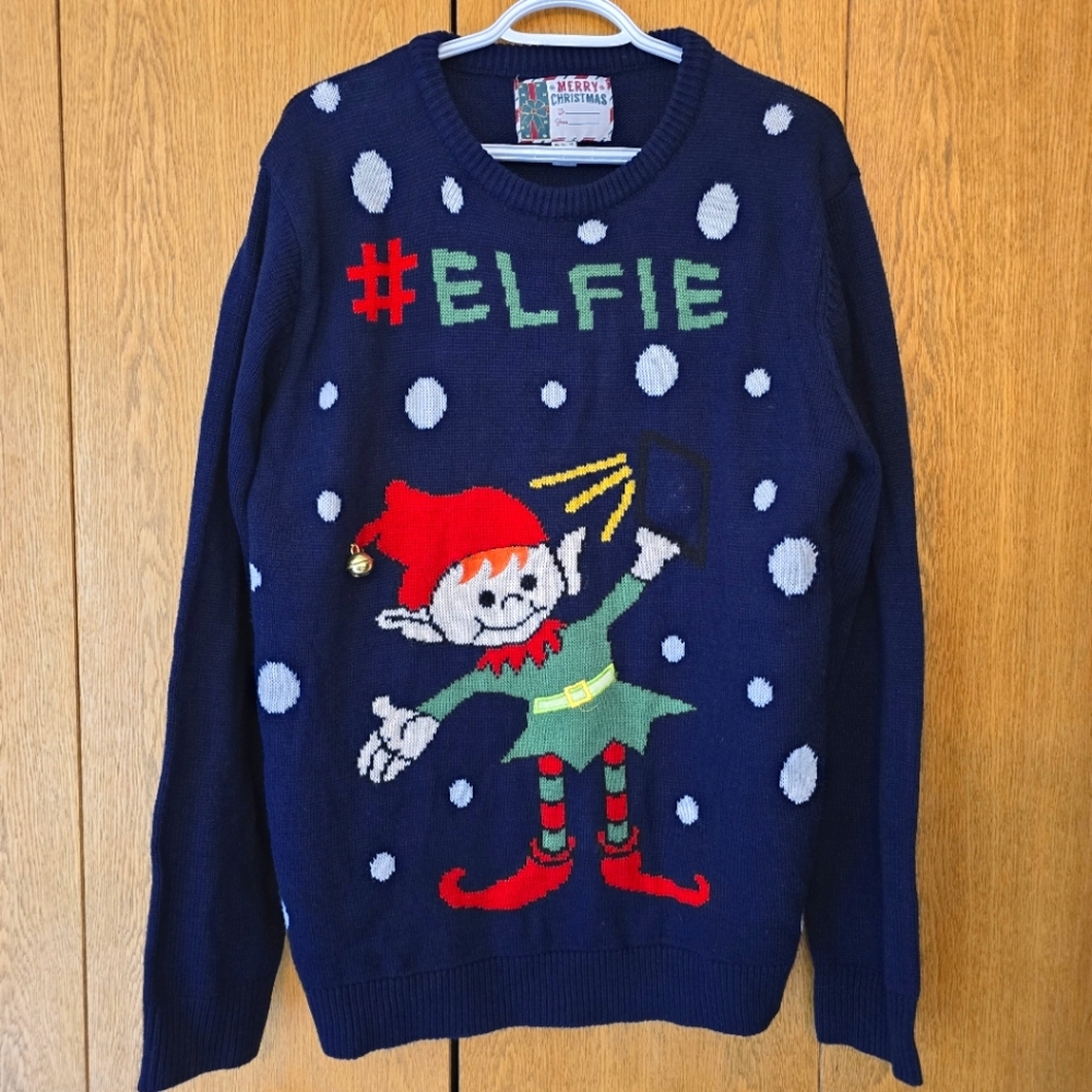 ❄️ Blue Christmas Elf Sweater, XL EUC Unisex